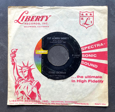 7'' Eddie Cochran - Cut Across Shorty / Three Steps To Heaven - US Liberty