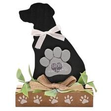 Pet Memorial Wooden Plaque Dog Ornament 14cm Forever in our Hearts