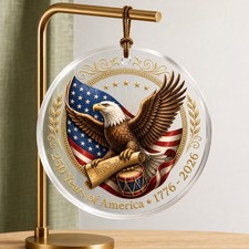 250 Years of America Ornament 1776-2026 Patriotic Eagle Keepsake