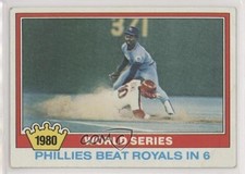 1981 Topps World Series Larry Bowa Phillies Beat Royals in 6 #403 5v2