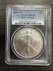 2006 W PCGS MS70 AMERICAN SILVER EAGLE  Old Blue Holder -D13