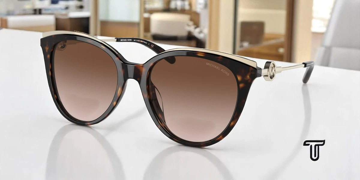 Michael Kors M2653S 290 Crystal Brown Frame Brown Gradient Lens Sunglasses 63mm Michael Kors Brown Round Sunglasses for Women for sale | eBay main image 3