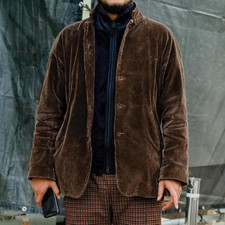 New Men Corduroy Jacket Casual Slim Fit Suits Blazers Weeding Formal Sport Coats