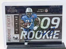 2009  Playoff Contenders #134 Javon Ringer Rookie Ticket On Card Auto Titans (2). rookie card picture