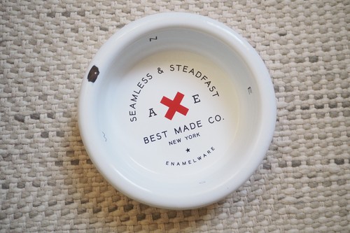 Best Made Co - Beast Made White & Blue Enamelware Dog Water/Food Bowl