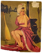 VTG 1952 Pin-Up Calendar April Girlie Art Fred P. Pursell Scranton PA