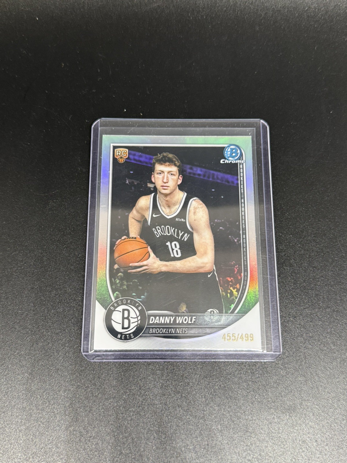 2025-26 Bowman #BCV-27 Danny Wolf Chrome Refractor #/499 Rookie Brooklyn Nets RC