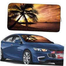 Windshield Sun Shade for Car Front Window Cover Sunshades Large Sunset Yellow