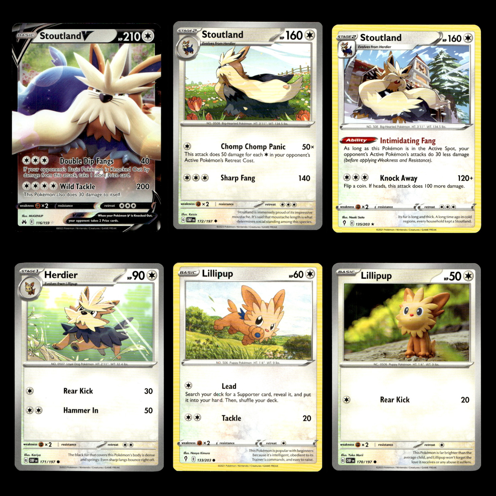 Stoutland V 116 Sword Shield Crown Zenith Pokemon Cards Collection Set