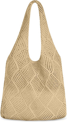 Strandtasche Damen, gehäkelte Mesh Strand Tote Bag, Damen Gestrickte Umhängetasc