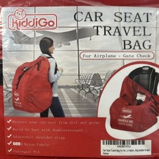 NEW KiddiGo Car Seat Travel Bag Gate Check for Airline Travel - Red, One Size