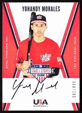2019 Panini USA Stars & Stripes 18U National Team Signatures Red Ink Yohandy