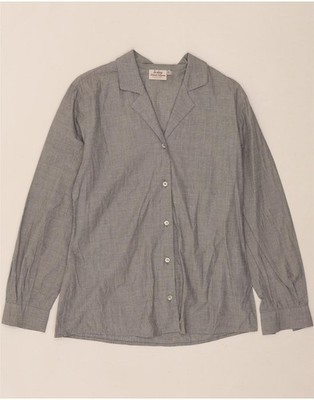 SISLEY Womens Relaxed Elegance Shirt IT 42 Medium Grey Cotton BG14