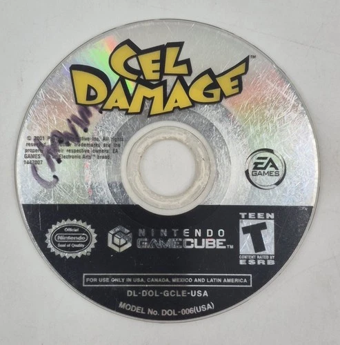 CEL DAMAGE NINTENDO GAMECUBE VIDEO GAME DISC ONLY AUTHENTIC 2001 EA CUBE RARE GC