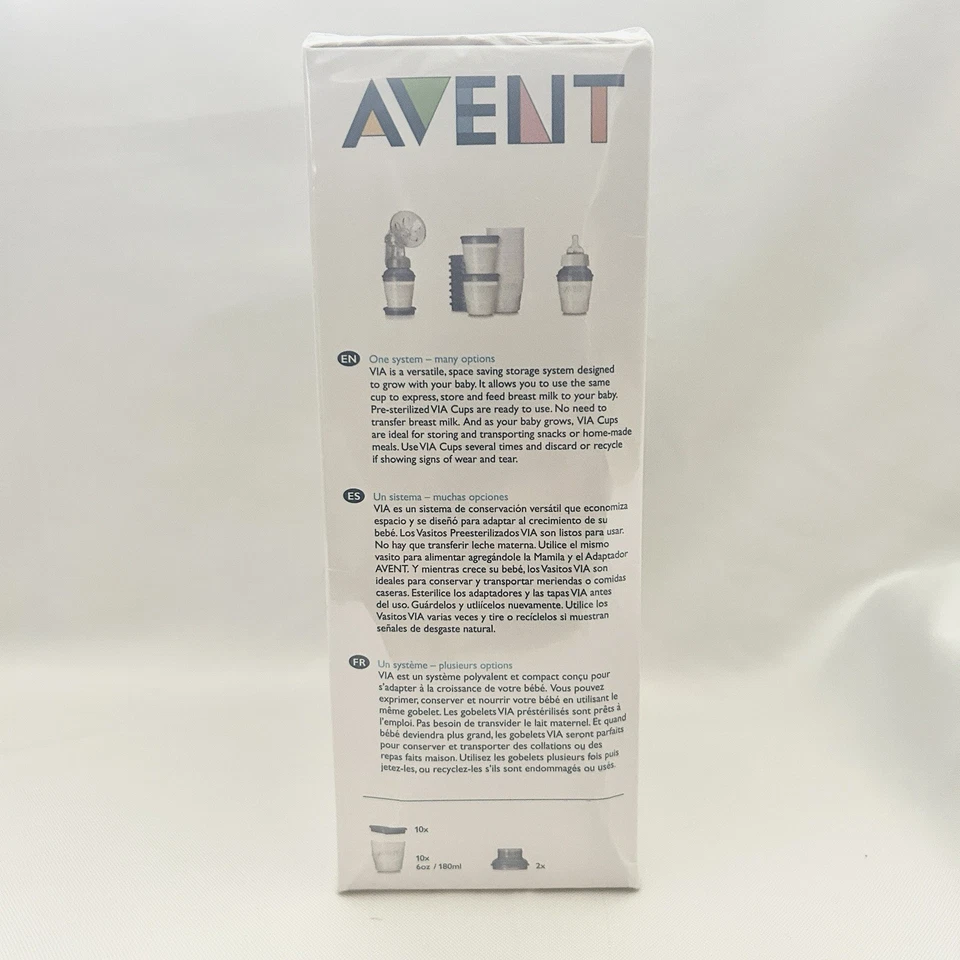 *NUEVO* Tazas de almacenamiento de leche materna PHILIPS AVENT (10x6 oz), SCF612/10 Foto 4 de 4