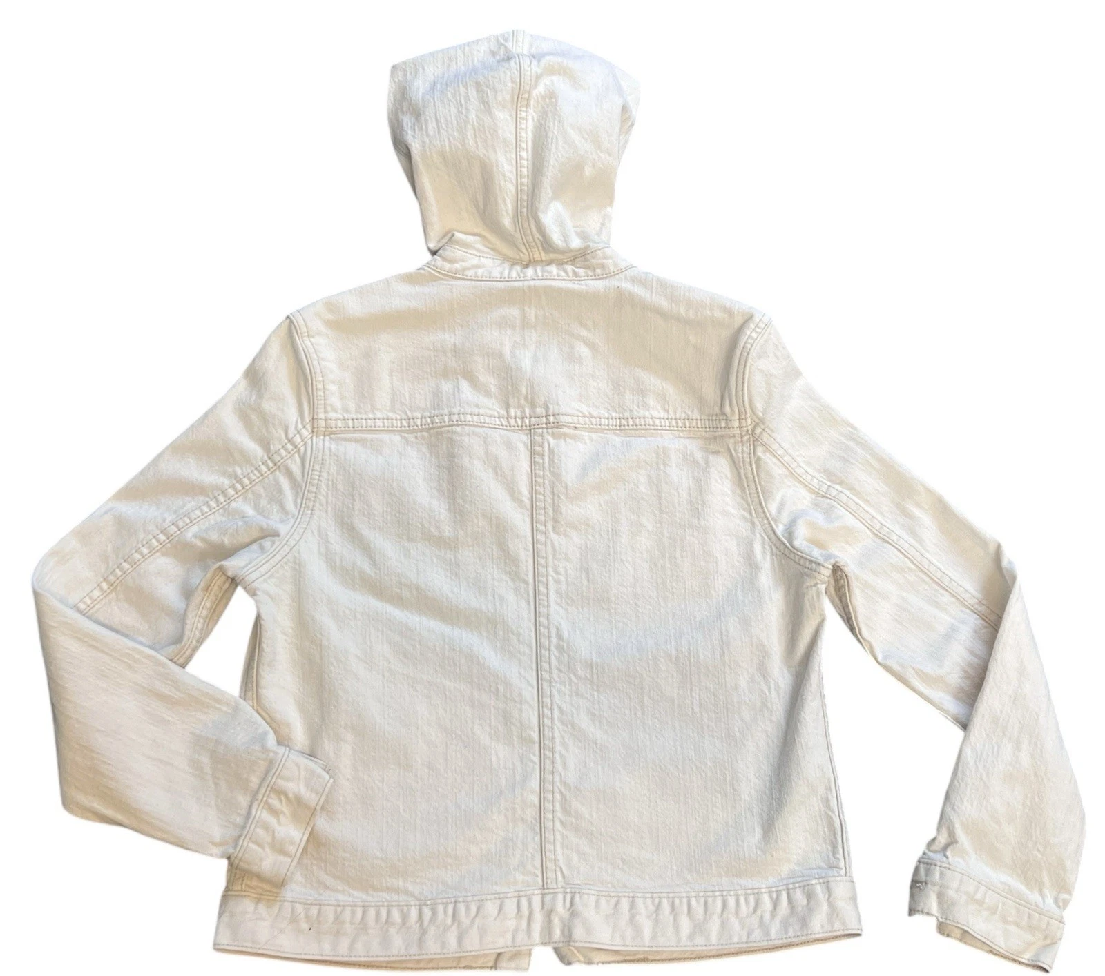 KATE SPADE Saturday Giacca Donna con Cappuccio Dean Denim Bianco Taglia Media