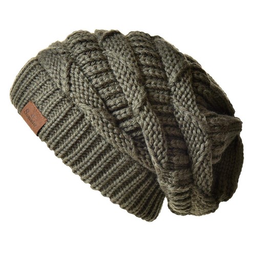 Womens Knit Slouchy Beanie Hat,Trendy Chunky Cable Knit Beanie,Oversized Wint...