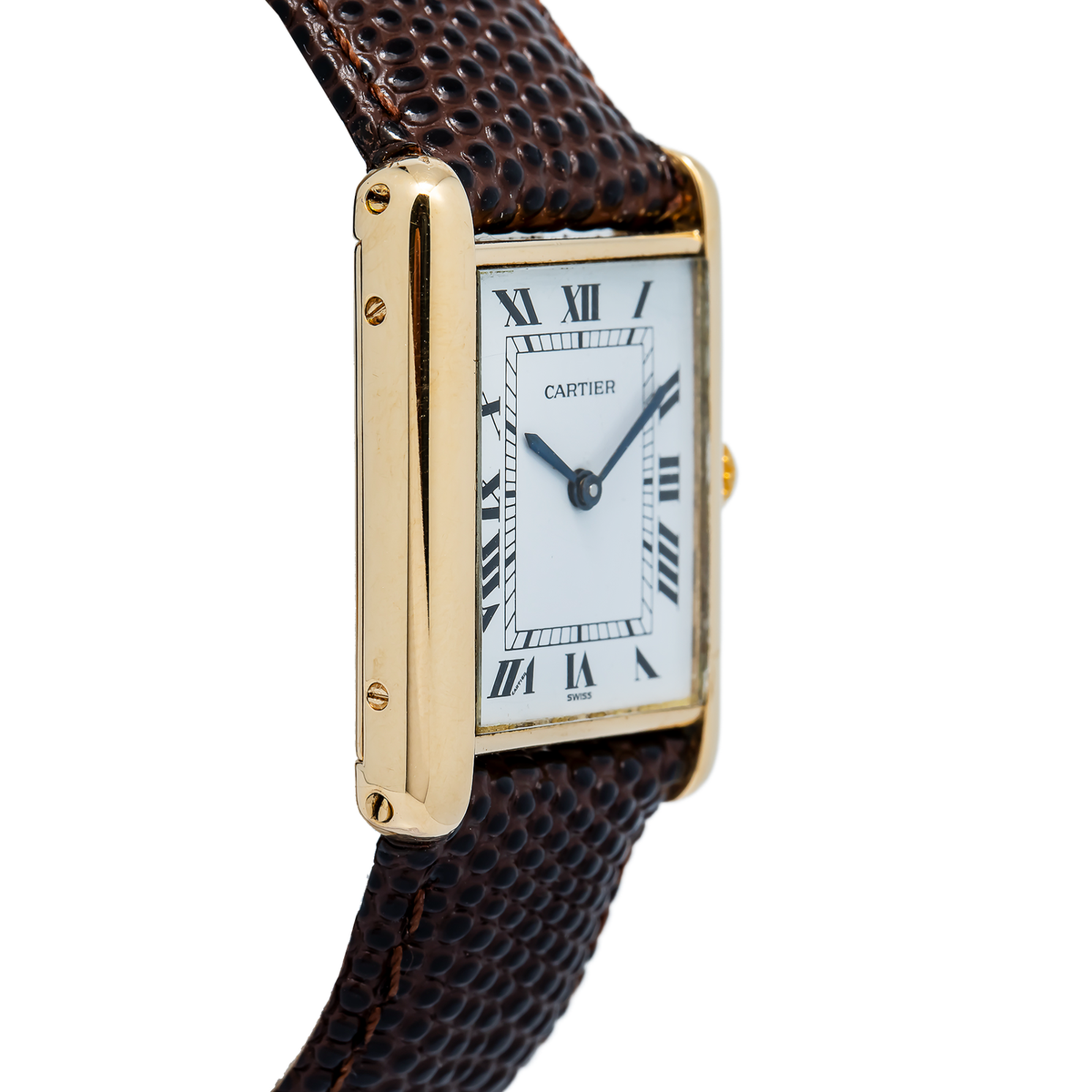 Cartier Tank Louis 78086 18k Yellow Gold White Dial Manual Unisex
