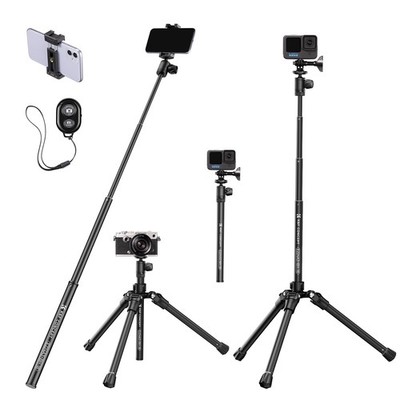 K&F CONCEPT 3 in 1 Kamera Stativ 170cm Selfie Stick Handy-Stativ with Remote