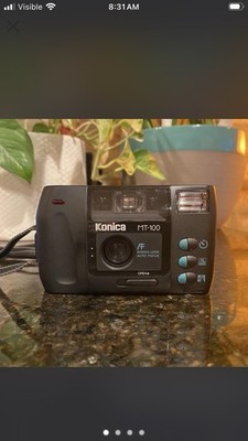 Konica MT-100 35mm Point Shoot Film Camera Black for Parts Or