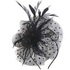 Fascinators Hat Women Feathers Mesh Ribbons Kentucky Derby Hat Tea Party Hats...