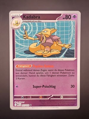 Pokémon Karte   Kadabra 055/132   Reverse Holo   Mega-Entwicklung   DE   NM
