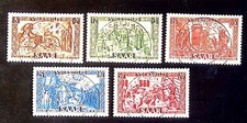 Saar 299/303 O  Volkshilfe1950, Bilder aus der Lutwinus-Legende,