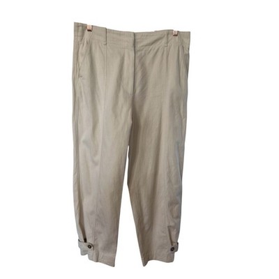 Massimo Dutti Light Tan Cotton-Blend Chinos Sz 10(TXA1002)