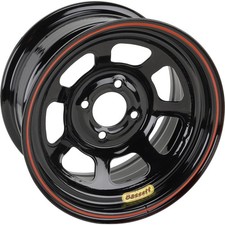 Bassett L37sh4 13x7 D-hole 4x100 Mm Bp 4 In Backspace Black Wheel
