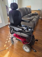 Pride - Jazzy Elite ES - Red Front-Wheel Drive Power Chair - Electric Wheelchair