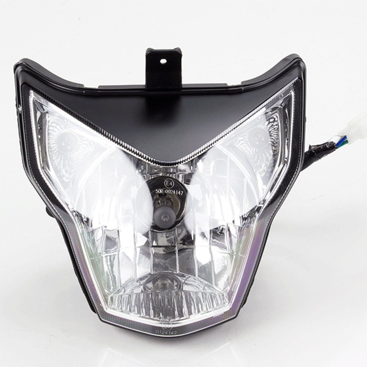 Headlight Assembly for HJ125-J ECE Compliant Halogen Black Street Motorcycle