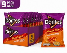 Doritos Flamin' Hot Nacho Cheese Crisps 163g bag 9 Pack Case | BB Aug 26