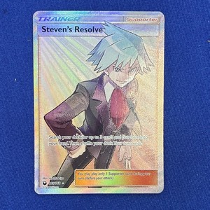 steven's resolve pokemon card - 165/168 - Full Art Ultra Rare - Sun & Moon Celestial Storm Your turn ends Stevens Resolve Full Art |