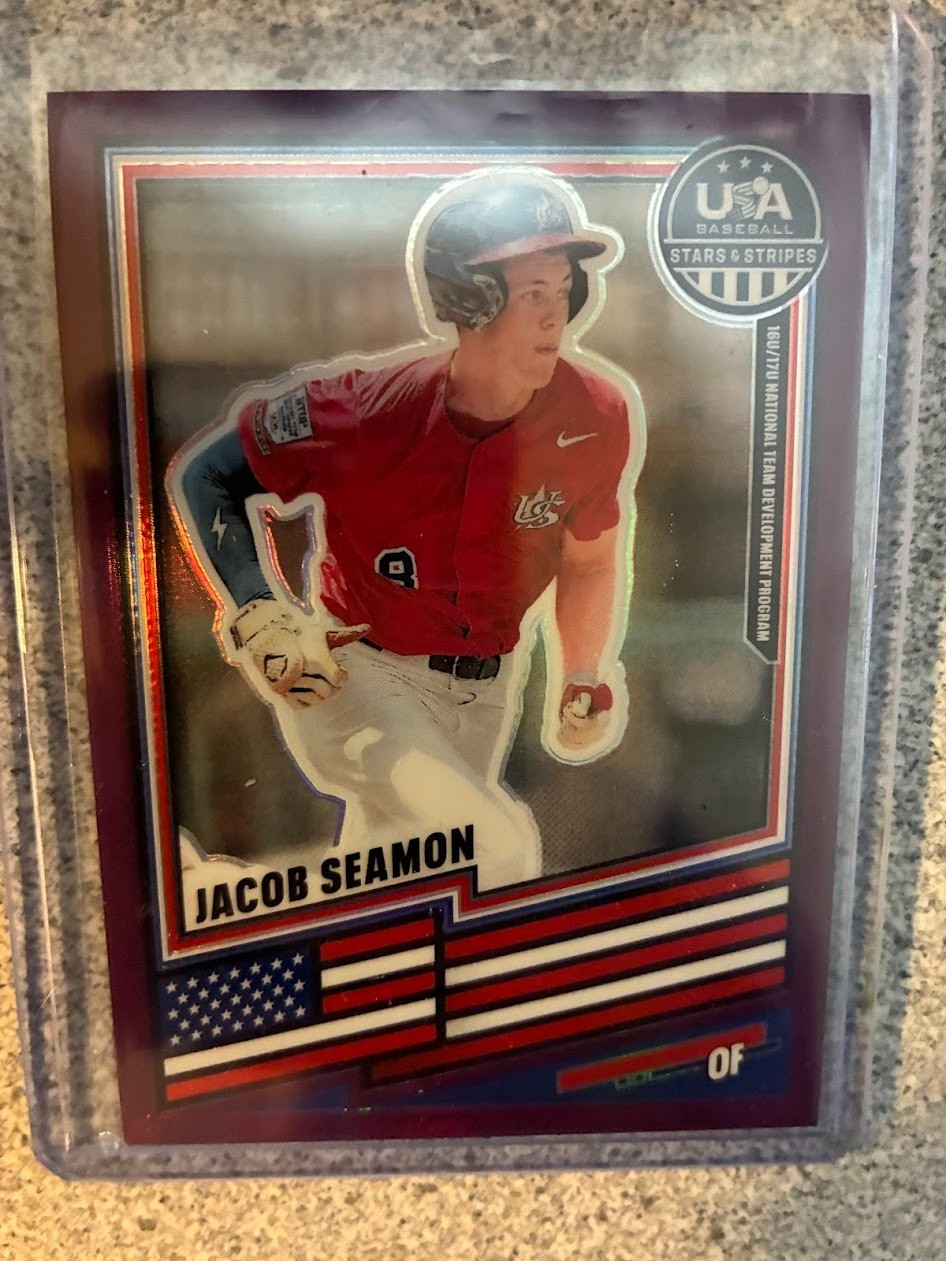 Jacob Seamon 2026 Panini Stars & Stripes Prizm USA #179 Purple /199