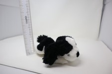 Russ Cocker Spaniel Puppy Dog Black White Stuffed Animal Beanbag Plush Toy 8"