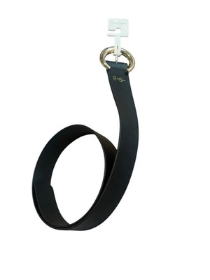 #ad Jessica Simpson Belt Women#x27;s Large 12 14 Black Faux Leather Gold Buckle $30 NEW $8.00