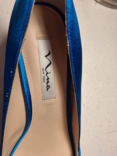Nina Chezare -YS Caribbean Blue Formal Heel Pump Women's EU 38.5 US 8.5M - Picture 9 of 14