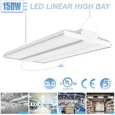 150W 22500LM LED Linear High Bay Light Warehouse Factory Hanging Shop Lamp 5000K