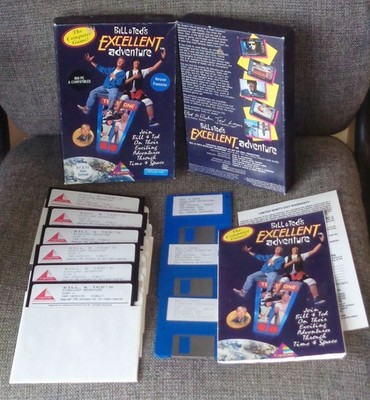 Bill and Ted's Excellent Adventure - Vintage PC Computer Game CIB French - READ!