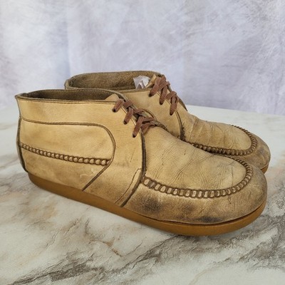 Vintage Sharti Moccasin Ankle Boots Wide Barefoot Toe Box Men's 9.5