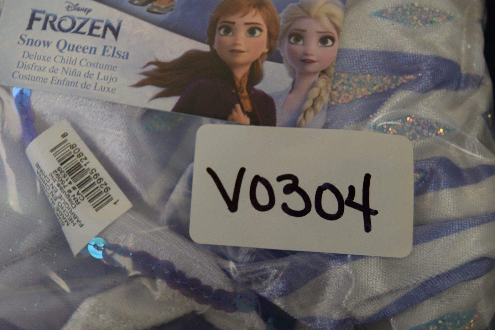 Disney Frozen 2, Kids' Elsa Costume Dress with Headpiece, Size S (4X-6X), New