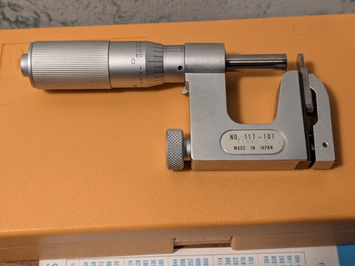 MITUTOYO 0-1 Inch MULTI ANVIL MICROMETER NO 117-107 w/ CASE - Picture 6 of 9