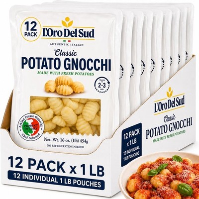 L Oro Del Sud Classic Potato Gnocchi, 1.1 lb (Pack of 12) | Authentic Italian...