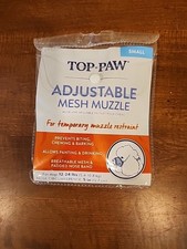 Top Paw Temporary Adjustable Dog Mesh Muzzle Size Small 12-24 Lbs 5" Nose NEW