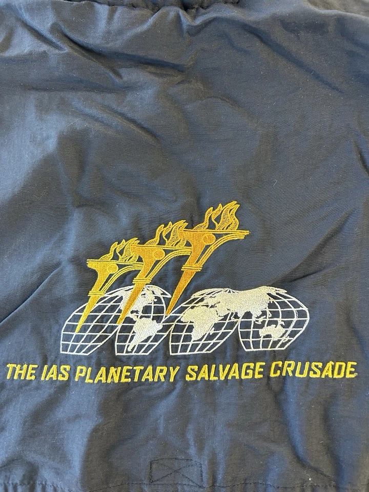 Vintage Church Of Scientology Multi Patch Multi Destination Puffer Vest Size S/M - Image 4 of 4