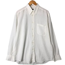 Used Antonio Basso long-sleeved linen shirt men's size XL