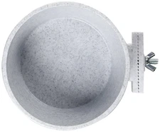 20 oz Lixit Granite Plastic Crock Bowl Parrot bird dog cat food water pet dish