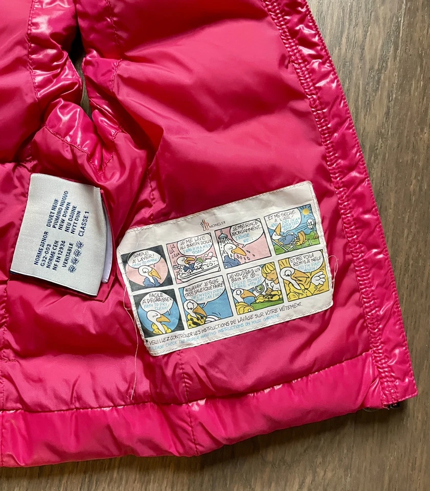 Moncler Junior Down Vest. Size 3y, Pink - Image 4 of 4