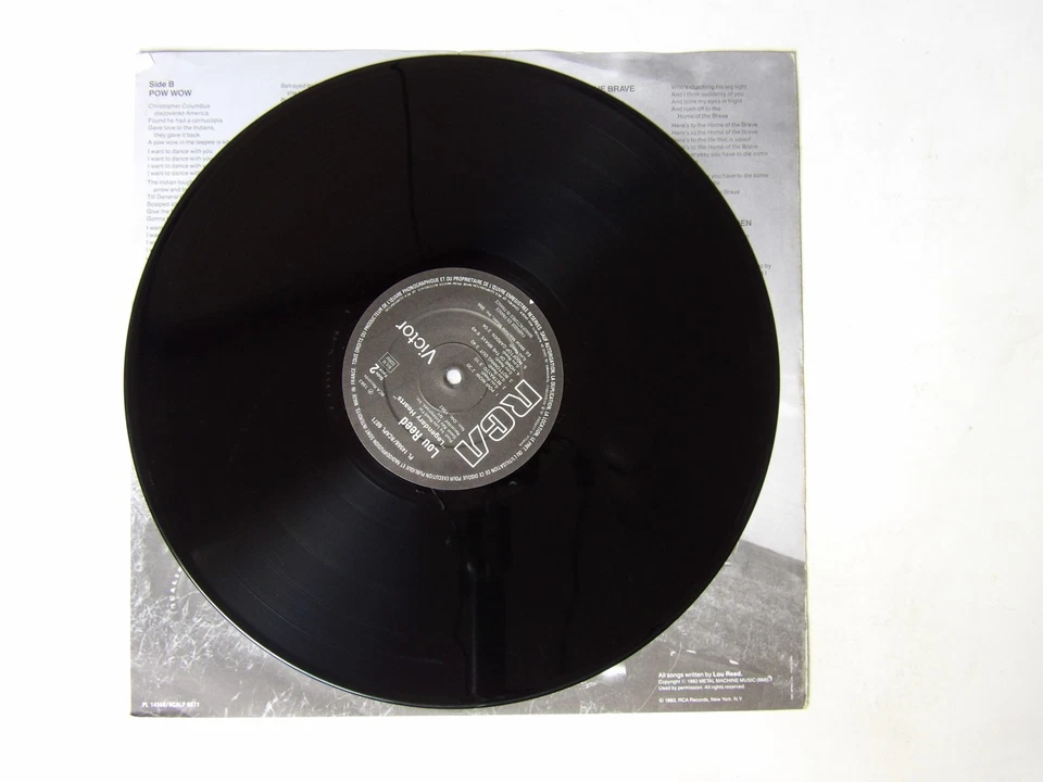Lou Reed:  Legendary Hearts 1983  EX+ LP  NO SLEEVE Foto 2 de 4