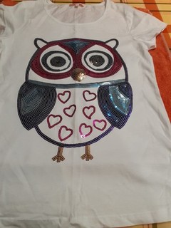 BLUE ZOO SPARKLY OWL T SHIRT AGE 11 12YRS BNWOT